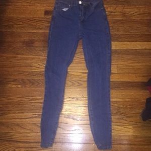 Forever 21 High Rise Jeans - Light Blue